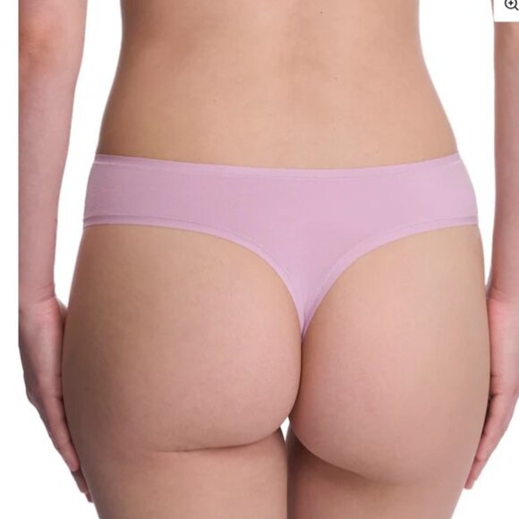 Natori Bliss Bare Cotton Thong 2-Pack Rose Mist & Violet Blue M - Picture 8 of 8